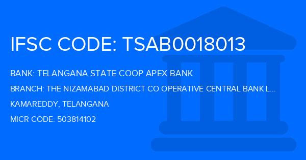 Telangana State Coop Apex Bank The Nizamabad District Co Operative Central Bank Ltd Kamareddy Branch IFSC Code
