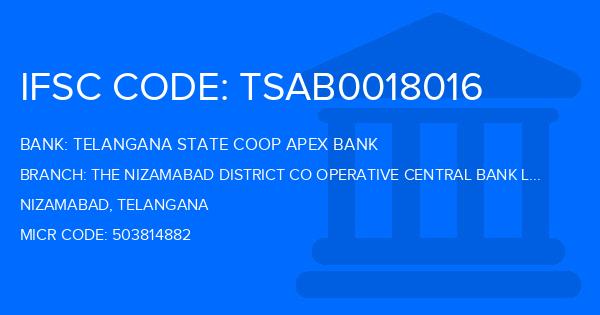 Telangana State Coop Apex Bank The Nizamabad District Co Operative Central Bank Ltd Mortad Branch IFSC Code