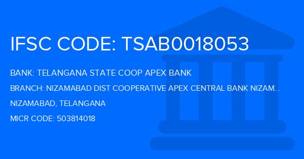 Telangana State Coop Apex Bank Nizamabad Dist Cooperative Apex Central Bank Nizamabad Indalwai Branch IFSC Code