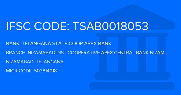 Telangana State Coop Apex Bank Nizamabad Dist Cooperative Apex Central Bank Nizamabad Indalwai Branch IFSC Code