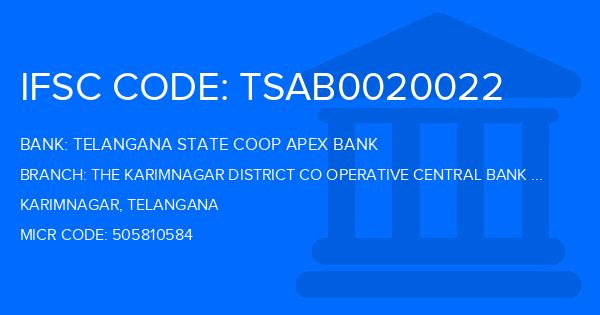 Telangana State Coop Apex Bank The Karimnagar District Co Operative Central Bank Ltd Pothkapally Branch IFSC Code