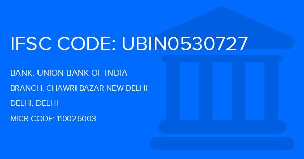 Union Bank Of India (UBI) Chawri Bazar New Delhi Branch IFSC Code
