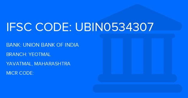 Union Bank Of India (UBI) Yeotmal Branch IFSC Code