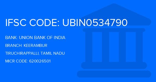 Union Bank Of India (UBI) Keerambur Branch IFSC Code