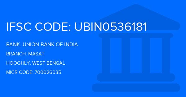 Union Bank Of India (UBI) Masat Branch IFSC Code