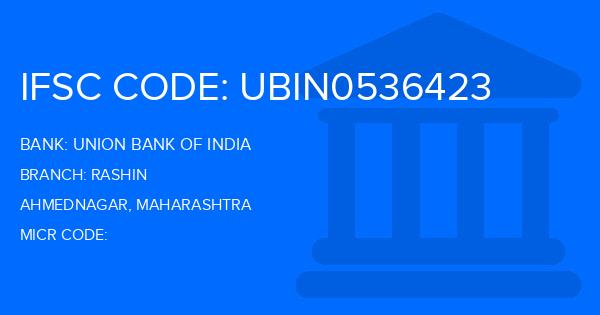 Union Bank Of India (UBI) Rashin Branch IFSC Code