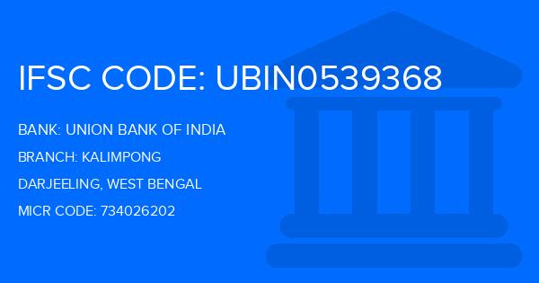 Union Bank Of India (UBI) Kalimpong Branch IFSC Code