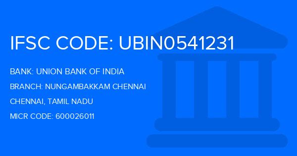 Union Bank Of India (UBI) Nungambakkam Chennai Branch IFSC Code