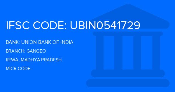Union Bank Of India (UBI) Gangeo Branch IFSC Code