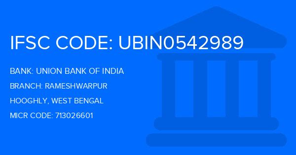 Union Bank Of India (UBI) Rameshwarpur Branch IFSC Code