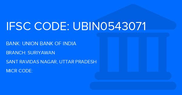 Union Bank Of India (UBI) Suriyawan Branch IFSC Code