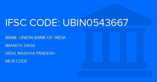 Union Bank Of India (UBI) Daga Branch IFSC Code