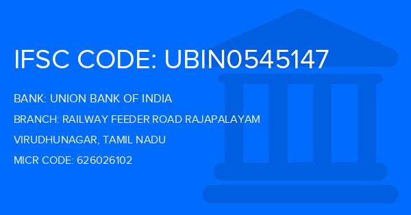Union Bank Of India (UBI) Railway Feeder Road Rajapalayam Branch IFSC Code