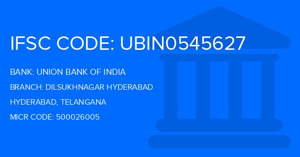 Union Bank Of India (UBI) Dilsukhnagar Hyderabad Branch IFSC Code
