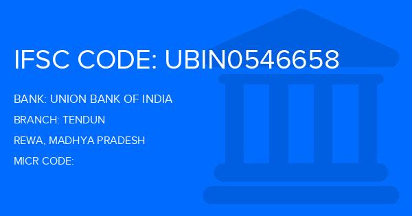 Union Bank Of India (UBI) Tendun Branch IFSC Code