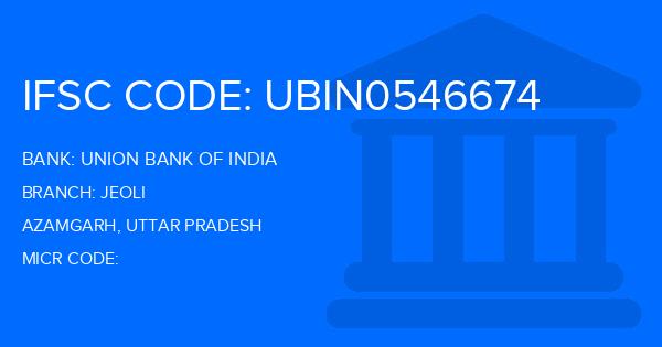 Union Bank Of India (UBI) Jeoli Branch IFSC Code
