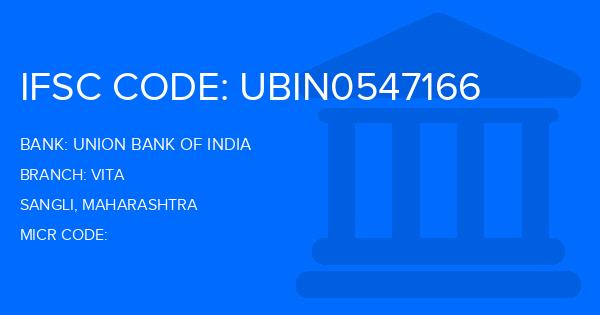 Union Bank Of India (UBI) Vita Branch IFSC Code