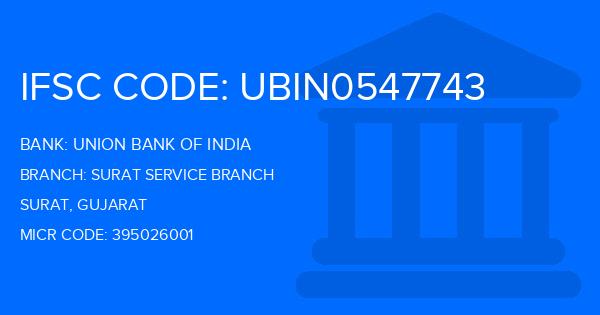 Union Bank Of India (UBI) Surat Service Branch