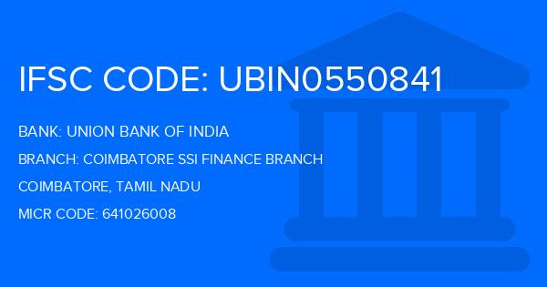 Union Bank Of India (UBI) Coimbatore Ssi Finance Branch