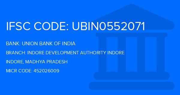 Union Bank Of India (UBI) Indore Development Authority Indore Branch IFSC Code