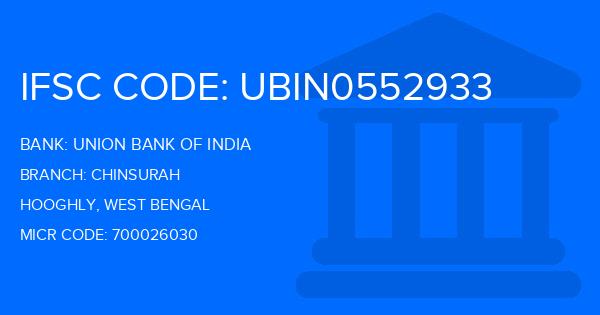 Union Bank Of India (UBI) Chinsurah Branch IFSC Code