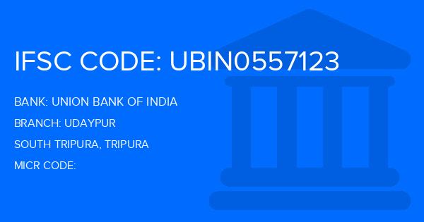 Union Bank Of India (UBI) Udaypur Branch IFSC Code