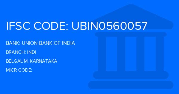 Union Bank Of India (UBI) Indi Branch IFSC Code