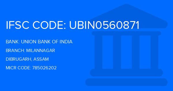 Union Bank Of India (UBI) Milannagar Branch IFSC Code