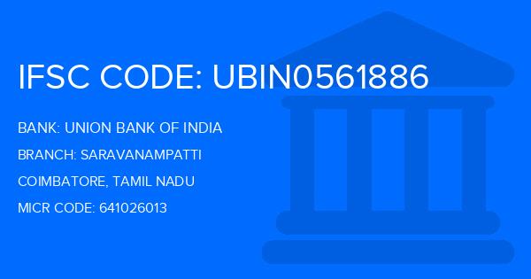 Union Bank Of India (UBI) Saravanampatti Branch IFSC Code