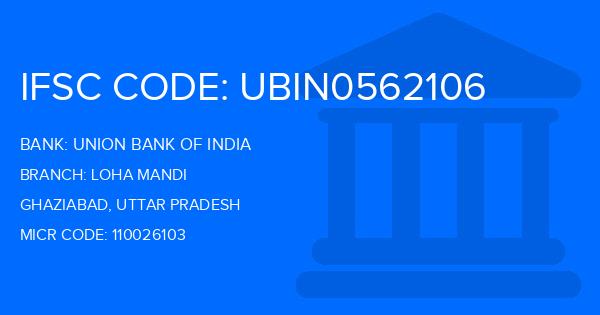 Union Bank Of India (UBI) Loha Mandi Branch IFSC Code