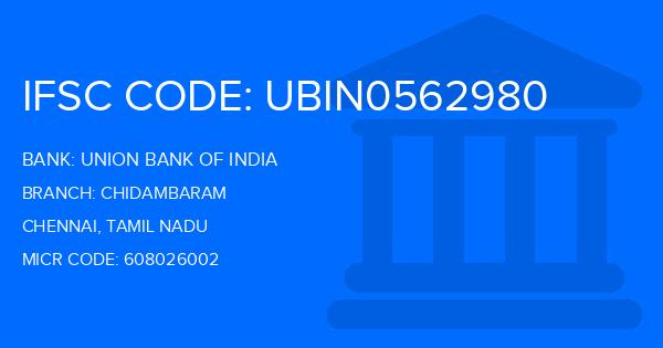 Union Bank Of India (UBI) Chidambaram Branch IFSC Code