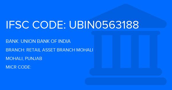 Union Bank Of India (UBI) Retail Asset Branch Mohali Branch IFSC Code