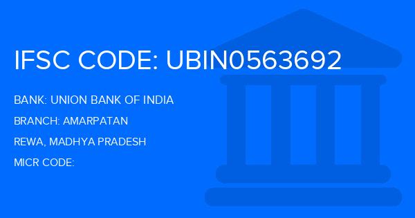 Union Bank Of India (UBI) Amarpatan Branch IFSC Code