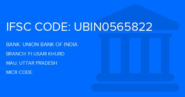 Union Bank Of India (UBI) Fi Usari Khurd Branch IFSC Code