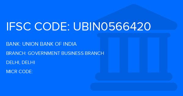 Union Bank Of India (UBI) Government Business Branch