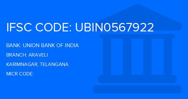 Union Bank Of India (UBI) Araveli Branch IFSC Code