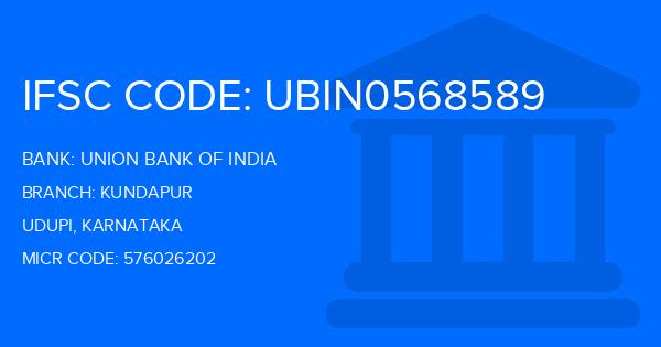 Union Bank Of India (UBI) Kundapur Branch IFSC Code