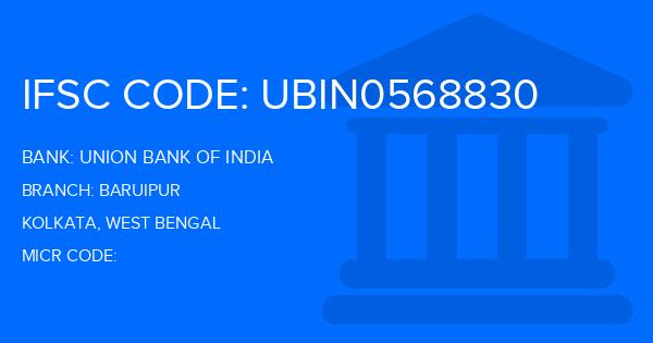Union Bank Of India (UBI) Baruipur Branch IFSC Code
