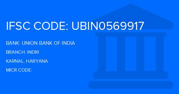 Union Bank Of India (UBI) Indri Branch IFSC Code