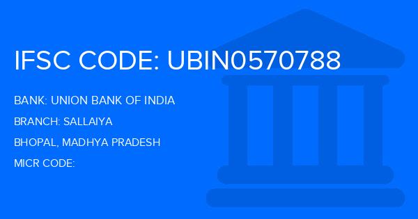 Union Bank Of India (UBI) Sallaiya Branch IFSC Code