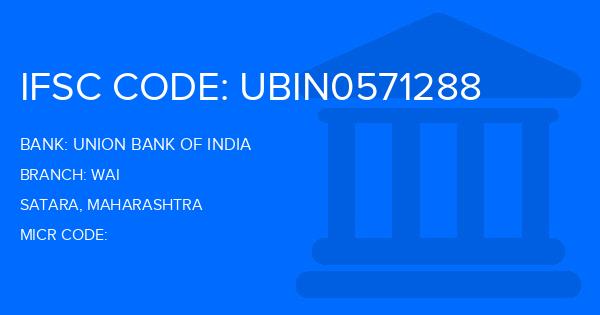Union Bank Of India (UBI) Wai Branch IFSC Code