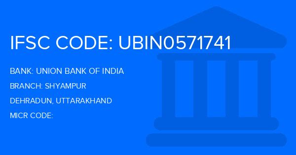 Union Bank Of India (UBI) Shyampur Branch IFSC Code