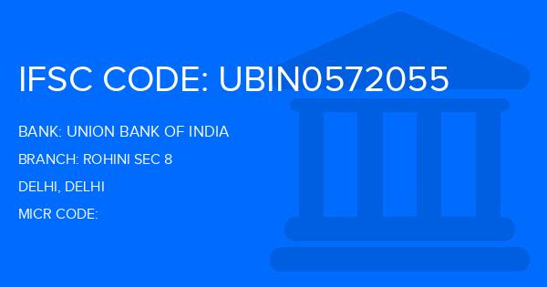Union Bank Of India (UBI) Rohini Sec 8 Branch IFSC Code