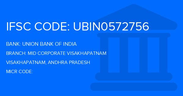 Union Bank Of India (UBI) Mid Corporate Visakhapatnam Branch IFSC Code