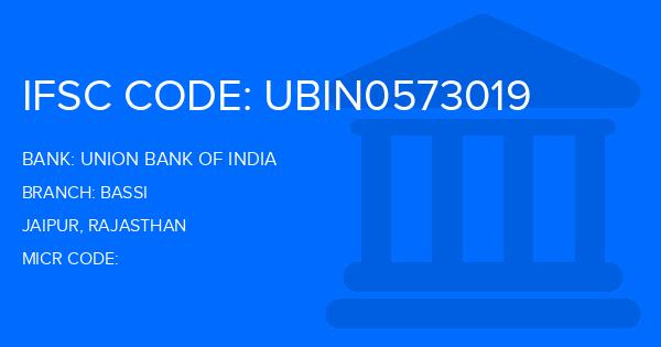 Union Bank Of India (UBI) Bassi Branch IFSC Code