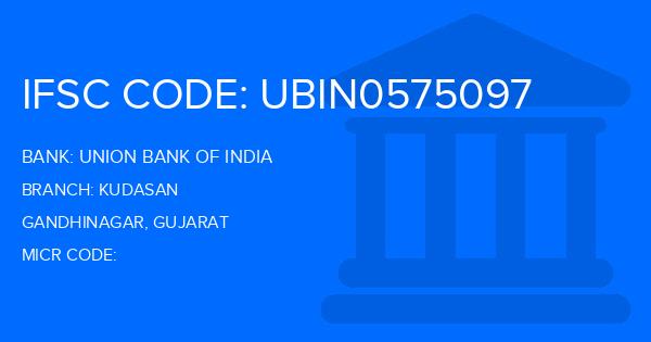 Union Bank Of India (UBI) Kudasan Branch IFSC Code