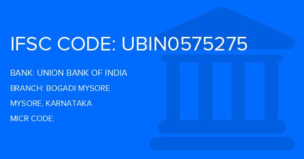 Union Bank Of India (UBI) Bogadi Mysore Branch IFSC Code