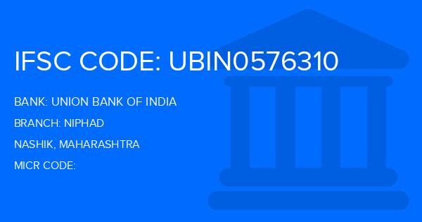 Union Bank Of India (UBI) Niphad Branch IFSC Code
