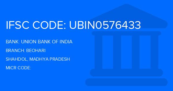 Union Bank Of India (UBI) Beohari Branch IFSC Code