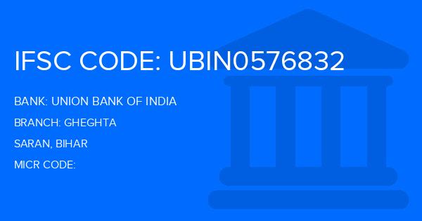 Union Bank Of India (UBI) Gheghta Branch IFSC Code
